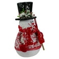 thumbnail image 3 of Northlight Snowman with Shovel  and Top Hat Christmas Figure - 12.5" - White and Red, 3 of 5