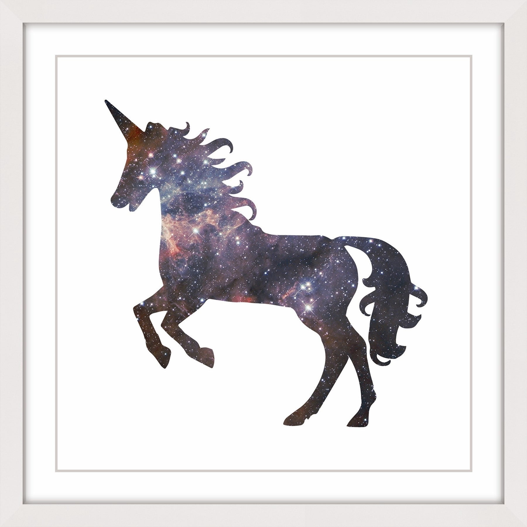 Marmont Hill "Space Unicorn 2" by Shayna Pitch Framed Painting Print
