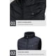 thumbnail image 2 of Chaleco calefactor unisex 3 modos de temperatura 11 áreas calentadas para invierno (negro L) Likrtyny Para estrenar, 2 of 8