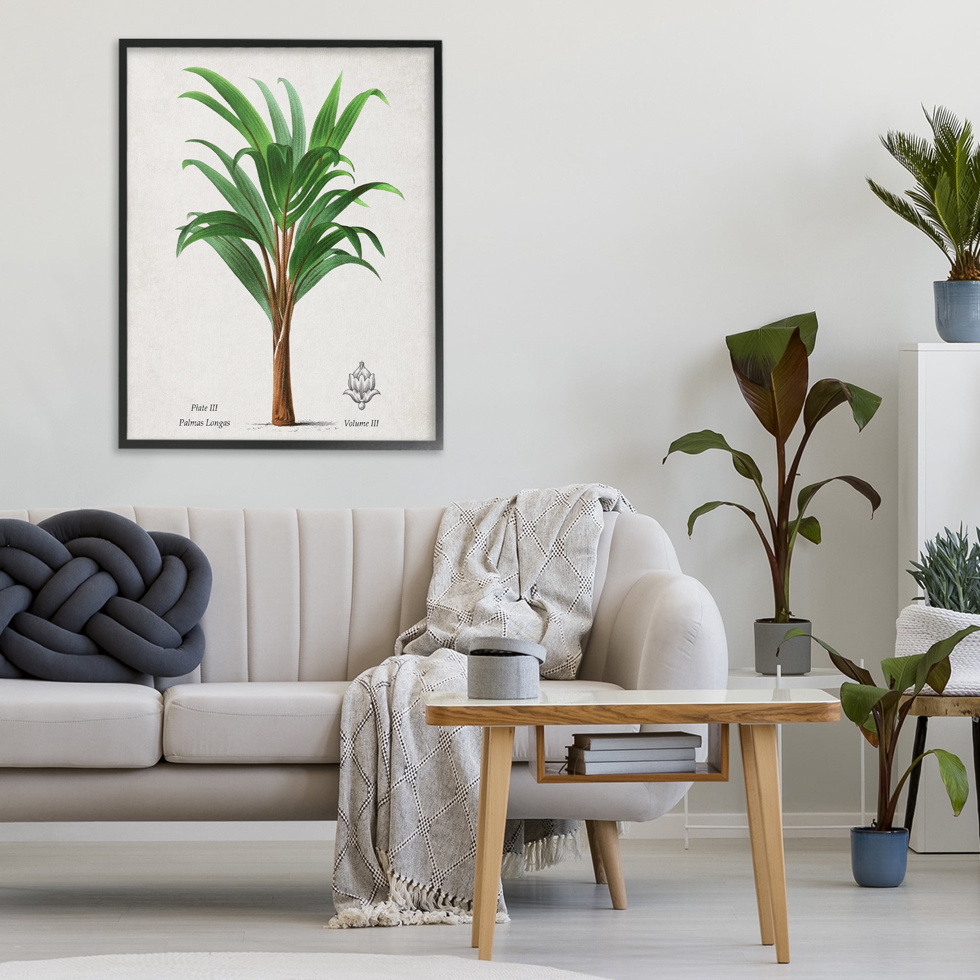 Stupell Industries Palmas Longas Palm Tree Black Framed Giclee Art, design by Val Rhodes