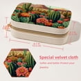 thumbnail image 5 of Cactus Velvet Portable Jewelry Box with Removable Compartment - Necklace, Earring, and Travel Organizer - Gift, 5 of 7