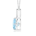 thumbnail image 2 of ANGARA Natural Claw-Set 1.95 ct Aquamarine Infinity Pendant with Diamonds in 14K White Gold for Women (Size-8mm) | March Birthstone, Anniversary, Jewelry Gift for Women | Natural Aquamarine Necklace, 2 of 7