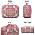 thumbnail image 2 of Boho Folk Insulated Tote Geometric Mandala Lightweight Compact with Front Pocket, 2 of 6