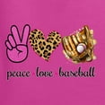 thumbnail image 2 of Peace Love Baseball Sports Unisex Graphic Hoodie Sweatshirt, Fuschia, Large, 2 of 5