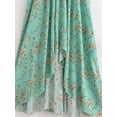 thumbnail image 5 of Vintage Women Floral Print Backless Sexy Beach Bohemian Dress Lady High-Low Tassel Strapless Rayon Summer Holiday Boho Dress, 5 of 8