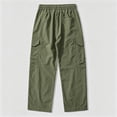 thumbnail image 4 of Men Loose Cargo Work Pants 4-Way Stretch Drawstring Outdoor Activity Trousers S-XL, 4 of 9