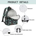 thumbnail image 3 of Dinosaur and Heart Navy Pattern Cute School Backpack Bag for School with Padded Back and Adjustable Shoulder Straps 15.25"x11.5"x5.25", 3 of 4