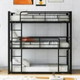 thumbnail image 3 of [Restonic Twin XL Bunk Bed] Metal Slats & Guard Rails for Stability - Space-Saving & Long-Lasting, 3 of 8