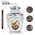 thumbnail image 2 of JAGASY Sparrow Urns for Women Cremation, 4 Mini Floral Burial Urn for Adult Male Ashes, Small Keepsake Urns for Human Ashes, Large Funeral Gift for Loss of Loved One, Combo Urn Set of 5, 2 of 7