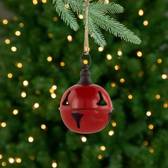 Northlight Jingle Bell Hanging Christmas Ornament - 4" - Red