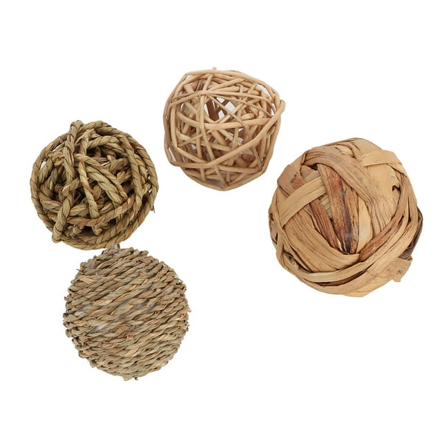 4 pelotas masticables para animales pequeños, para conejos, cobayas y jerbos.