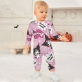 thumbnail image 3 of Kuromi And My Melody Baby Footless Rompers, Long Sleeve Baby Onesie Jumpsuit for Boys Girls, 3 of 8