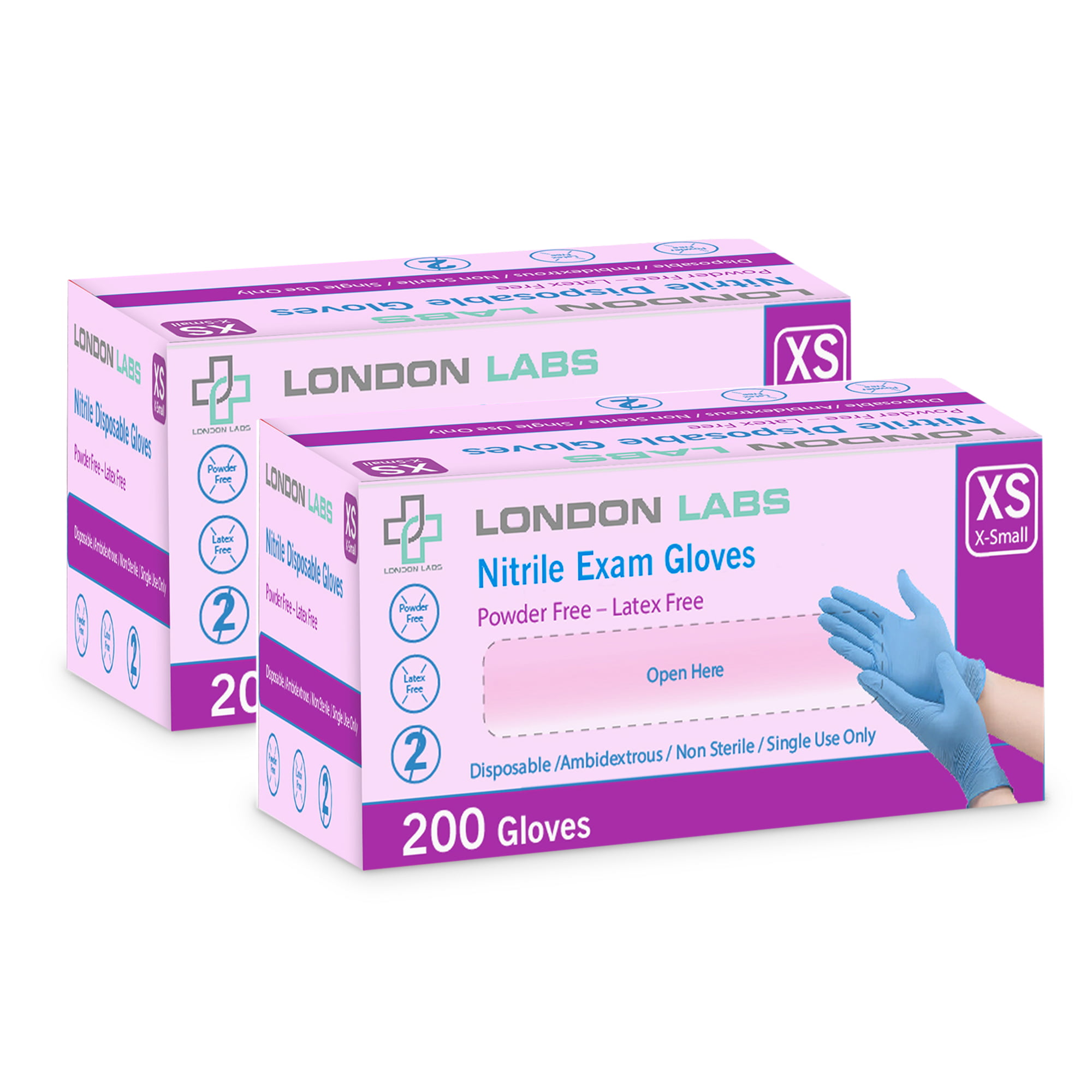 London Labs Nitritec Gloves Disposable Latex Free Powder Free 