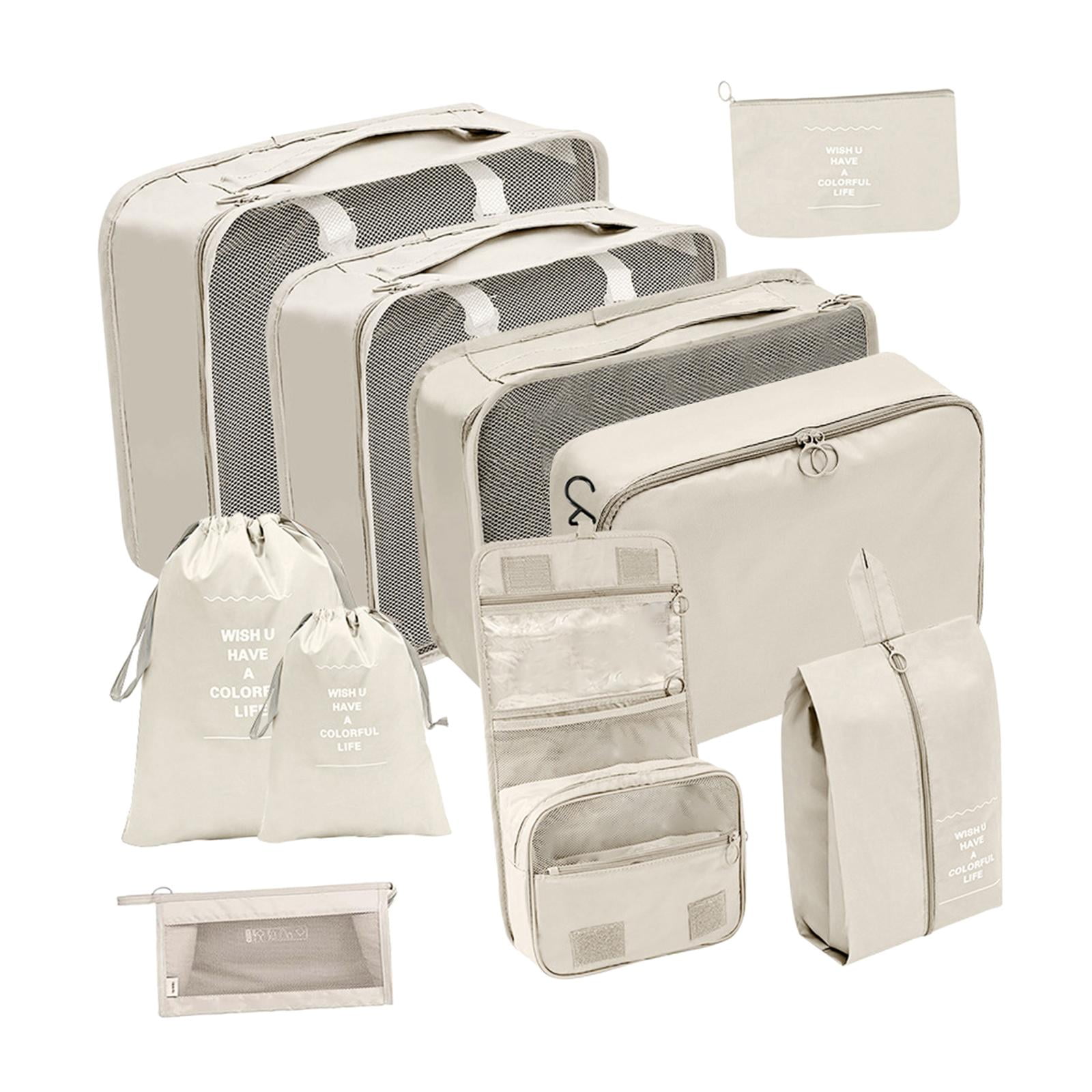 10Pcs Packing Cubes Shoes Bag Clothes Storage Bags for Travel Totes Suitcase