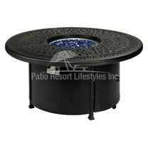 Patio Resorts FPCHTMN52-WBR 52 in. Monarch Round Aluminum Fire Table with Built-In Burner Accessory