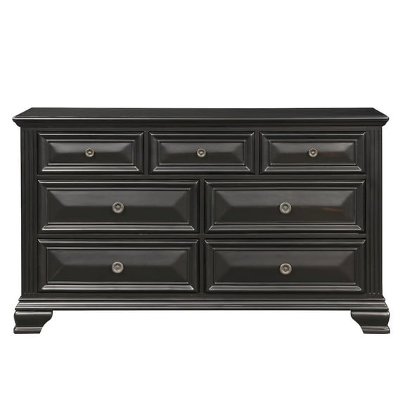 Roundhill Furniture Renova 7-Drawer Dresser - Vintage Black