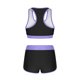thumbnail image 5 of Traje de baño de dos piezas con abertura en la parte inferior para mujer, de color sólido, de poliéster, 5 of 7