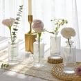 thumbnail image 4 of Jarrones de cristal ComSaf, 12 unidades, decorativos vintage, transparentes, 4 of 7