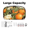 thumbnail image 3 of Tangerine Electronic Travel Case Organizer USB Case Charger Phone Case Cable Organizer, Oxford Fabric Waterproof Portable Digital Storage Bag for Cables, Chargers, Phones - 5.9x9.44x3.14 in, 3 of 6