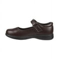 thumbnail image 3 of Petalia Girls' Tween Floral Faux Leather Flat Heel School Shoes - Brown, 9, 3 of 7