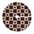 thumbnail image 6 of Yayeee Christmas Tree Skirt 35 inches for Xmas Tree Holiday Party Decoration, Checkered Stars Pattern, 6 of 6