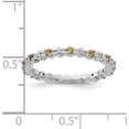 thumbnail image 4 of Solid Sterling Silver Stackable Expressions Citrine & Diamond Ring - Ring Size 5.0, 4 of 7