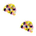 thumbnail image 4 of Guardurnaity Stay In Fashion Gorros de natación Resistentes al desgarro para Damas Accesorios cómodos de Nylon para la Piscina Gorro de baño Multicolor 2Conjunto, 4 of 6
