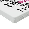 thumbnail image 2 of Ambesonne Giraffe Fitted Sheet, Funny Animal Fashion, Twin Size, White Black and Pink, 2 of 3