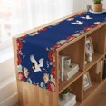 thumbnail image 6 of Table Runners 60 Inches Long Dress Scarves, Blue Crane Farmhouse Kitchen/Dining Table Runner, Small Coffee Tablerunners, Vintage Red Teal Spring Floral Botanical 13x60 Inch, 6 of 9