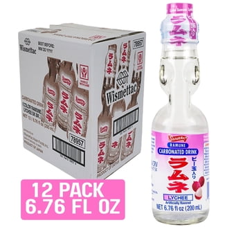 Ramune Japanese Marble Soda, Yuzu Flavor, 6.76 oz. Bottles (Pack
