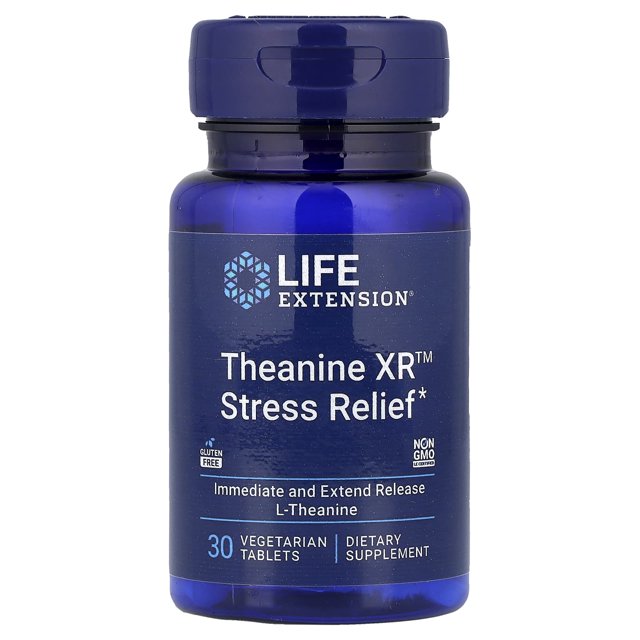 LIFE EXTENSION | Theanine XR Stress Relief | 30 Tabletas