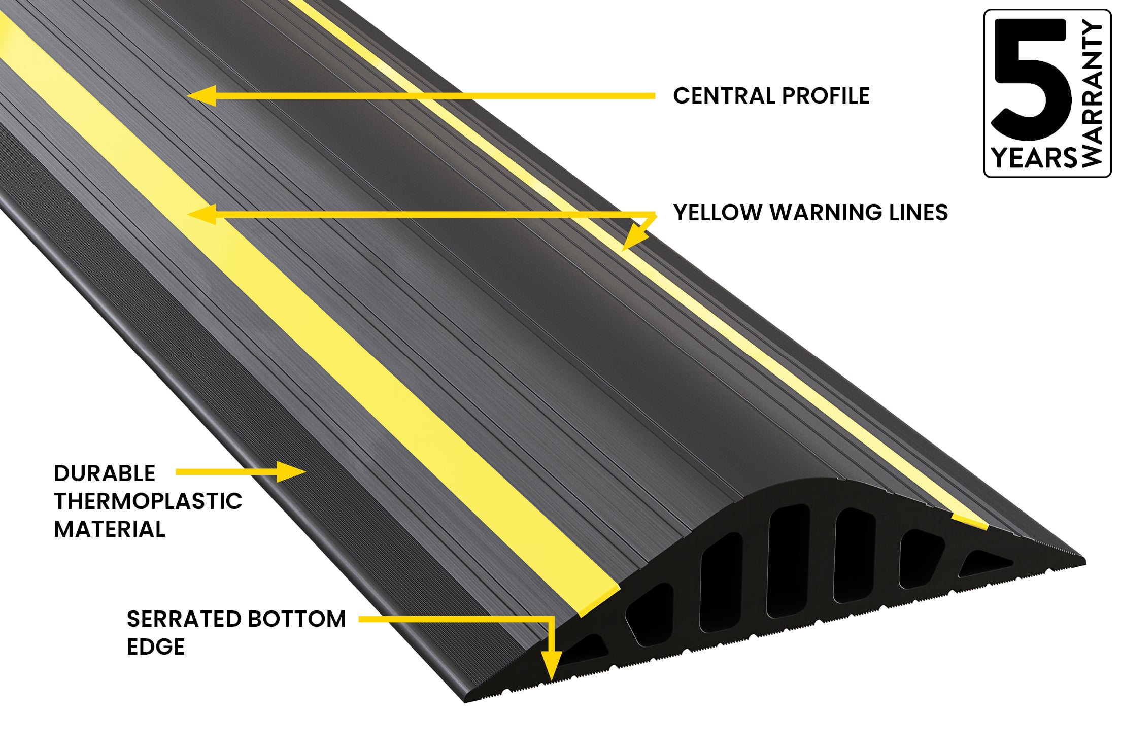 2" High Garage Door Flood Barrier Threshold Kit ‘GARADAM’ (8'3") | Flexible PVC | Complete Kit Includes 2 Adhesives | GaraDry