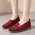 thumbnail image 4 of Women Hollow Knit Mom Slip On Shoes, Breathable Old Beijing Cloth Flats Soft Non Slip Low Sole, 4 of 4