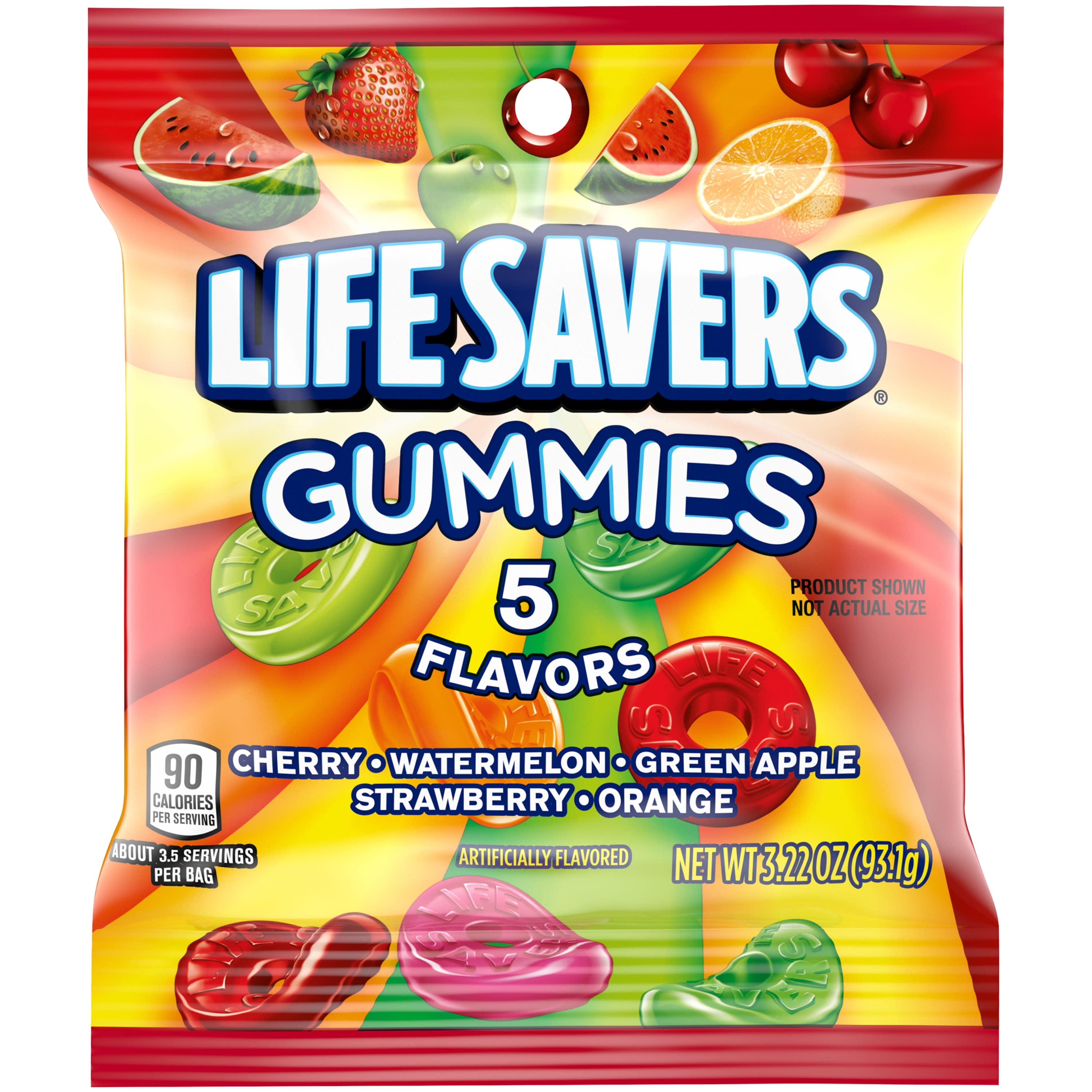 Life Savers Five Flavor Fruity Gummy Candy Pack - 3.22 Oz