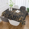 thumbnail image 5 of BZSMCE Square Tablecloth Elegant Black and Gold Pattern Pattern Tableclothes, 5 of 9