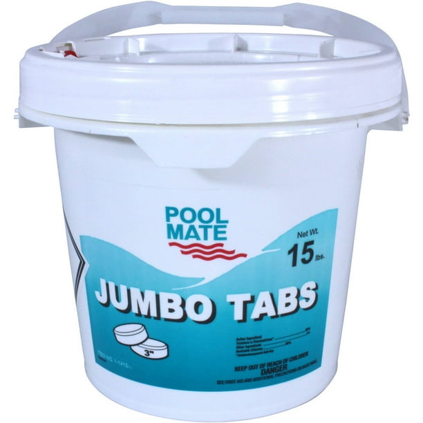 Pool Mate Jumbo 3" Chlorine Tablets for Swimming Pools