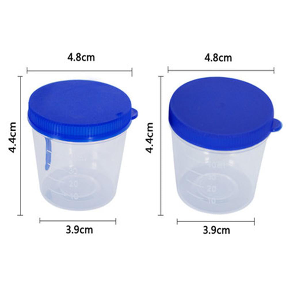 10PCS 40ML Disposable Urine Sputum Cup Specimen Container Sample Cup Plastic 
