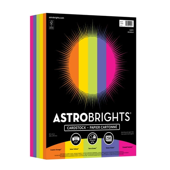 Astrobrights Colored Cardstock, 8.5 x 11, 65 21004