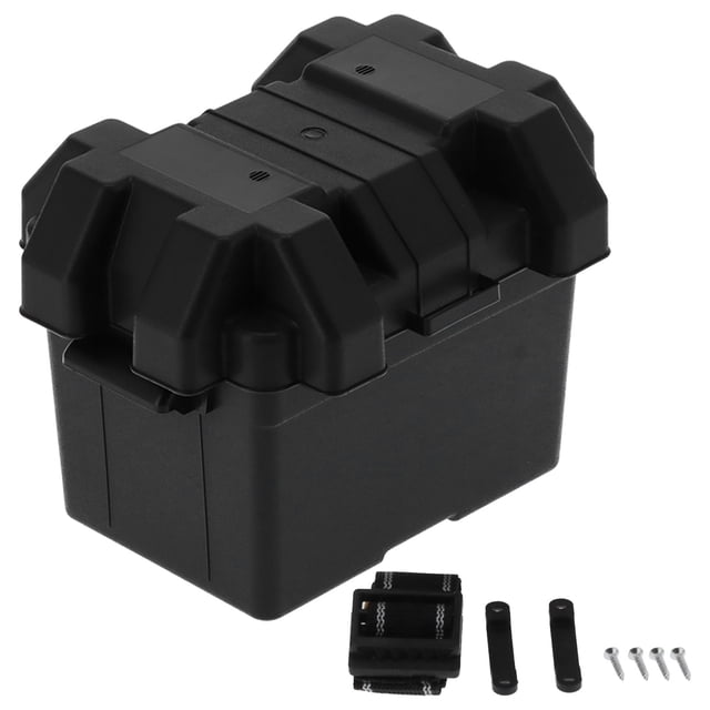 Caja de batería multifuncional de gran capacidad con correa, universal para coche, camión, barco y caravana.