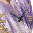 thumbnail image 3 of Designart "Dynamic Abstractions in Purple and Gold II" Abstract Oversized Wall Clock, 3 of 5