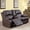 Dark Coffee, variant on Gewnee Brown Loveseat, Air Leather & High-Elastic Sponge, Adjustable Recline, Perfect for Living Rooms