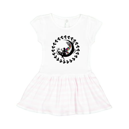 

Inktastic Fairy Silhouette Moon Gift Toddler Girl Dress