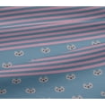 thumbnail image 5 of oneOone Tissu Jersey Viscose Rayé & Imprimé Visage de Chat Animal BTY 60 Pouces de Large, 5 of 5