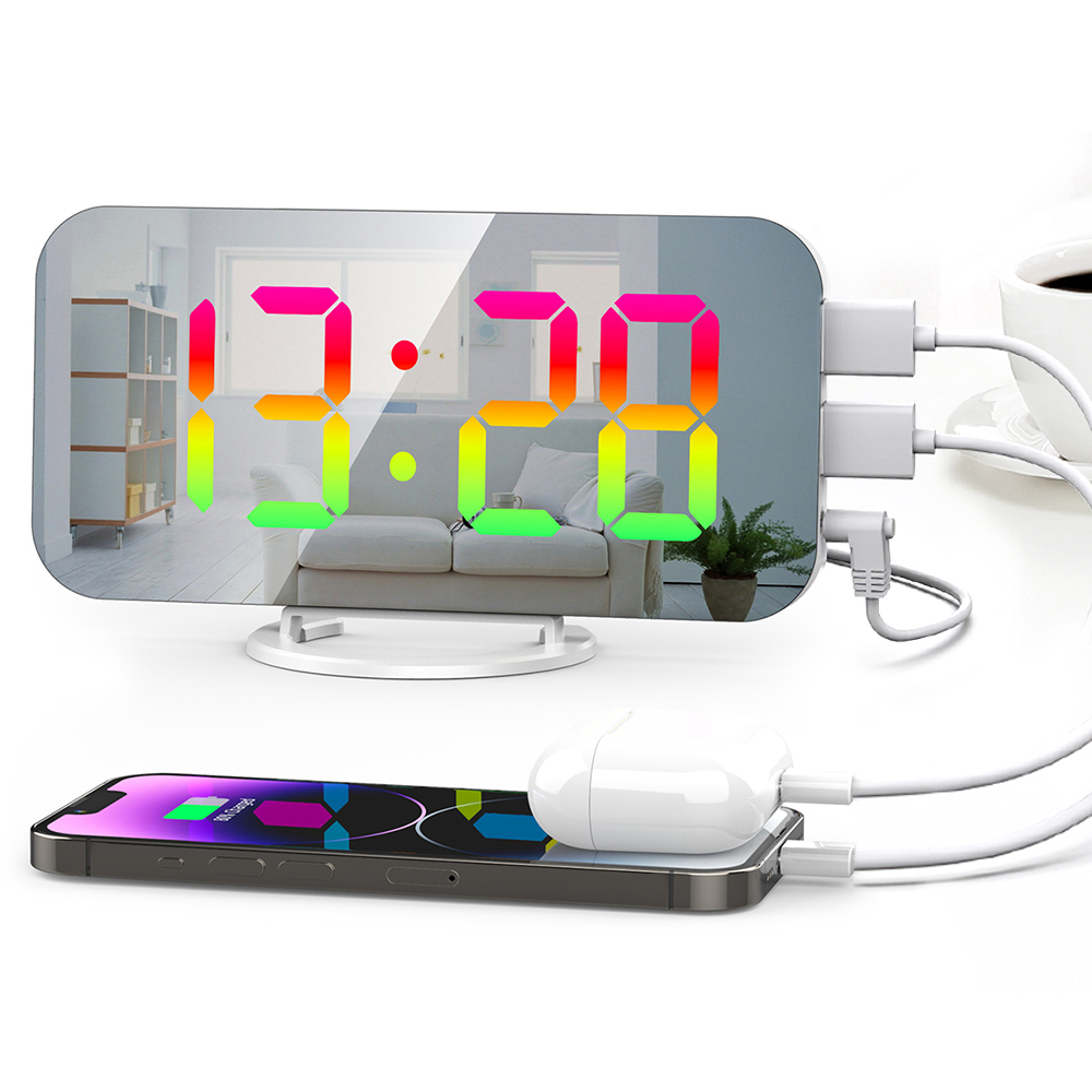 Colorful LED Projection Alarm Clock with Projection on Ceiling,Alarm