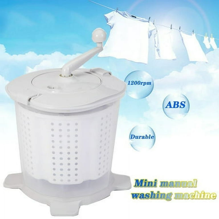 PLMM Portable Compact Spin Dryer for Clothes Manual, Mini Non-Electric  Manual Laundry Drying Machine for Apartment Dorm Camping