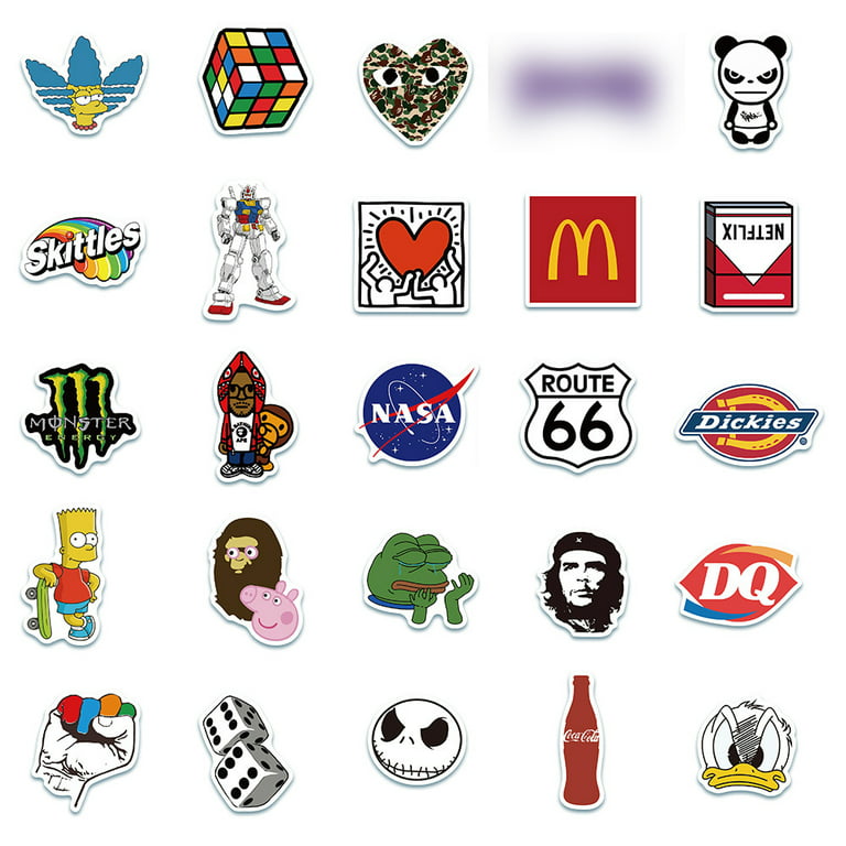 Emlimny 100-Pcs Cool Street Fashion Vinyl Stickers Graffiti Sticker Packs,  for Teens Kids Girls and Boys, Perfect for Car Motorcycle Bicycle