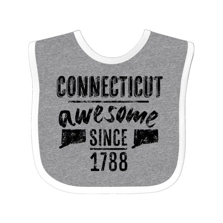 

Inktastic Connecticut Awesome Since 1788 Gift Baby Boy or Baby Girl Bib