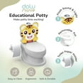 thumbnail image 2 of Dolu Nuve Tiger Baby Toddler Potty Chair with Light Sound Toilet Paper Holder White, 2 of 6