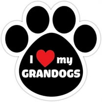 I Love My Grandogs Bumper Sticker Vinyl Decal 5"X 5"