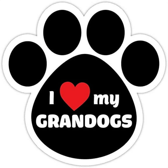 I Love My Grandogs Bumper Sticker Vinyl Decal 5"X 5"